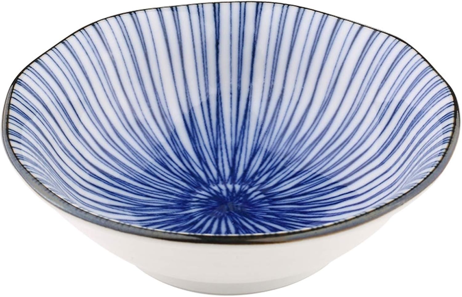 Sauce Dish Household Ceramic 3.5-inch Pattern Blue and White Porcelain Appetizing Seasoning Dish Soy Sauce Vinegar Dish Dipping Bowls (B)