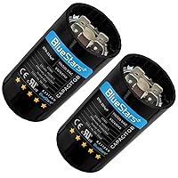 Vista 17 de Blue Stars, versión mejorada, 2 paquetes de 216-259 uF/MFD 220-250 V, pieza de repuesto de condensador de arranque redondo, ajuste exacto