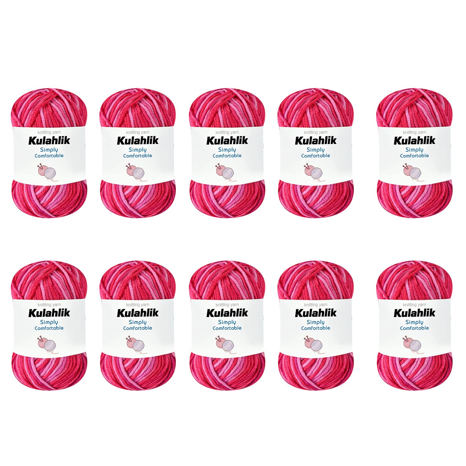 250g(5x50g) Acrylic Yarn for Crochet/Knitting, Colorful Gradient Yarn Thread, 5 Rolls Skeins, Perfect for Any Knitting Crochet and Crafts Mini Project — view 64