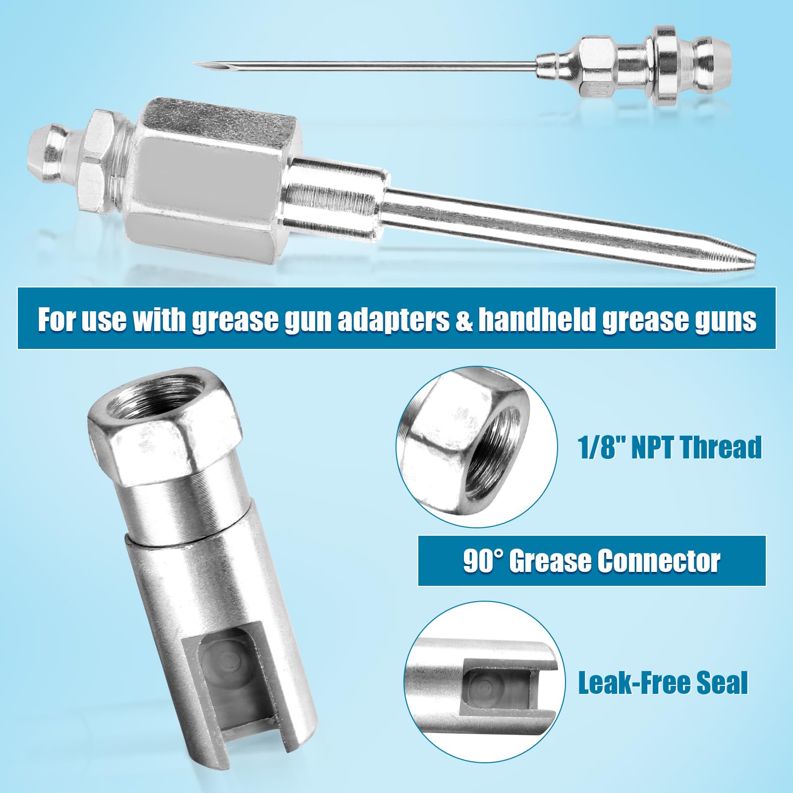 8pcs Grease Needle Accessory Set, Grease Injector Needle Nozzle ...