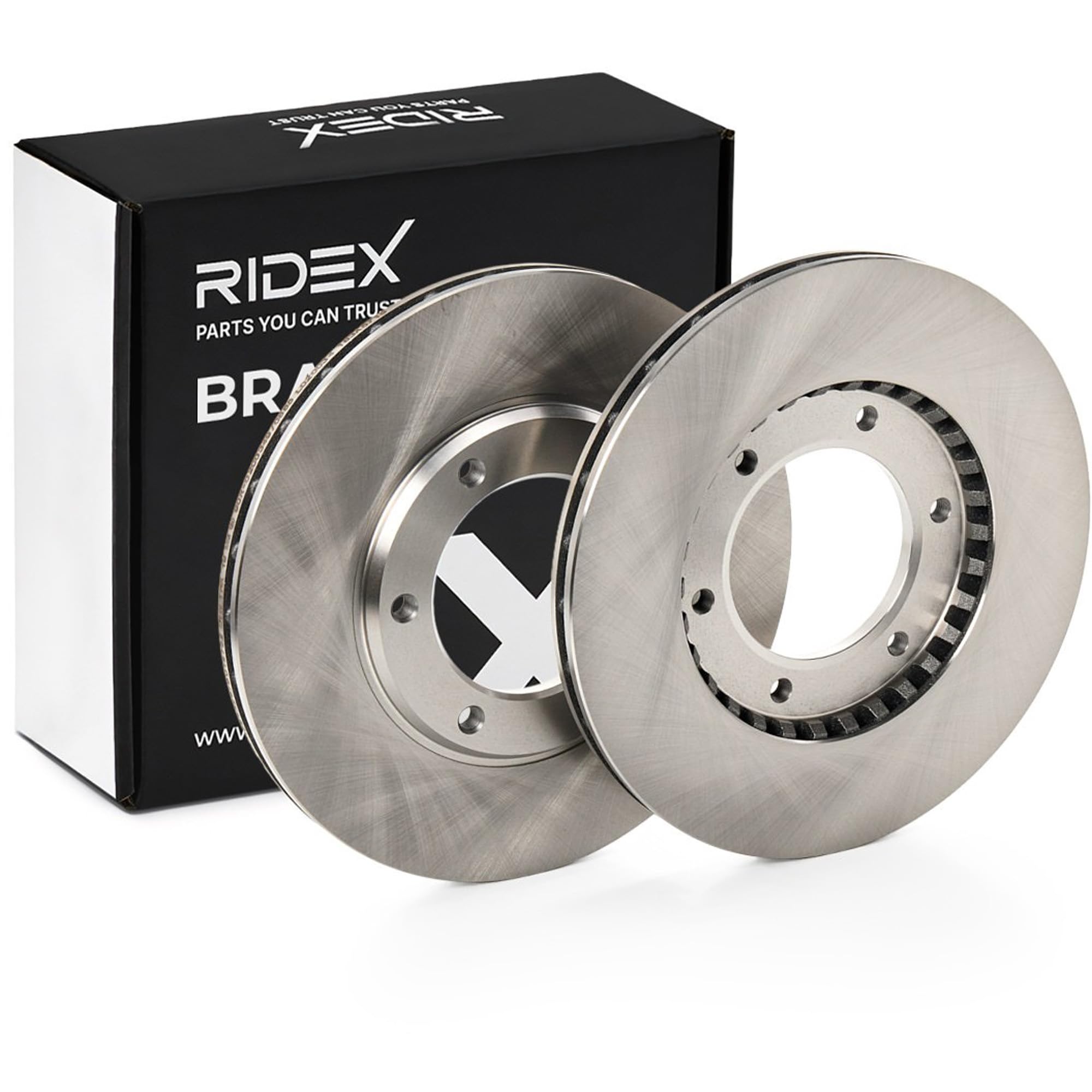 RIDEX 82B0737 2x Disco freno Anteriore senza viti/bulloni Compatibilità con NISSAN Patrol GR IV SUV Y60, GR