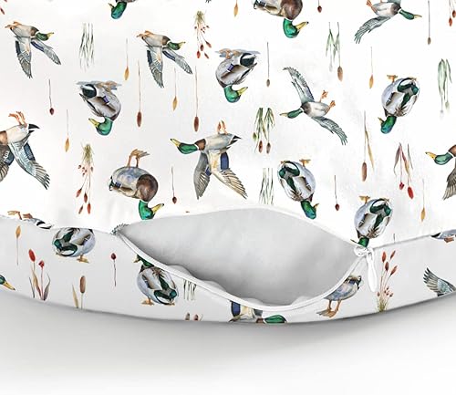 Miniatura 8 de Fundas de almohada de lactancia con estampado de patos y aves de acuarela para niños y niñas, funda de almohada de caza de patos salvajes, aves,