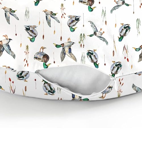 Miniatura 8 de Fundas de almohada de lactancia con estampado de patos y aves de acuarela para niños y niñas, funda de almohada de caza de patos salvajes, aves,