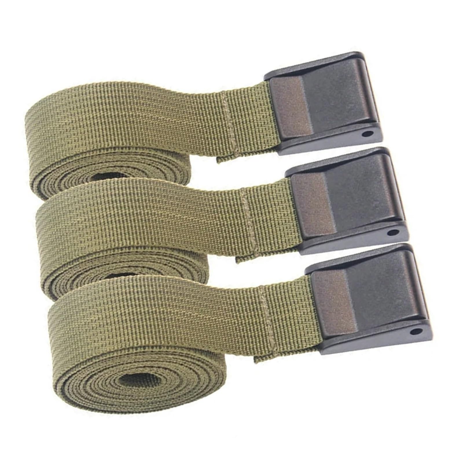 Robuste Zurrgurte mit Druckschnallen für Ladungsspanngurte und Camping, 500 x 2,5 cm, langlebige und sichere Spanngurte für den Transport, 3 Stück