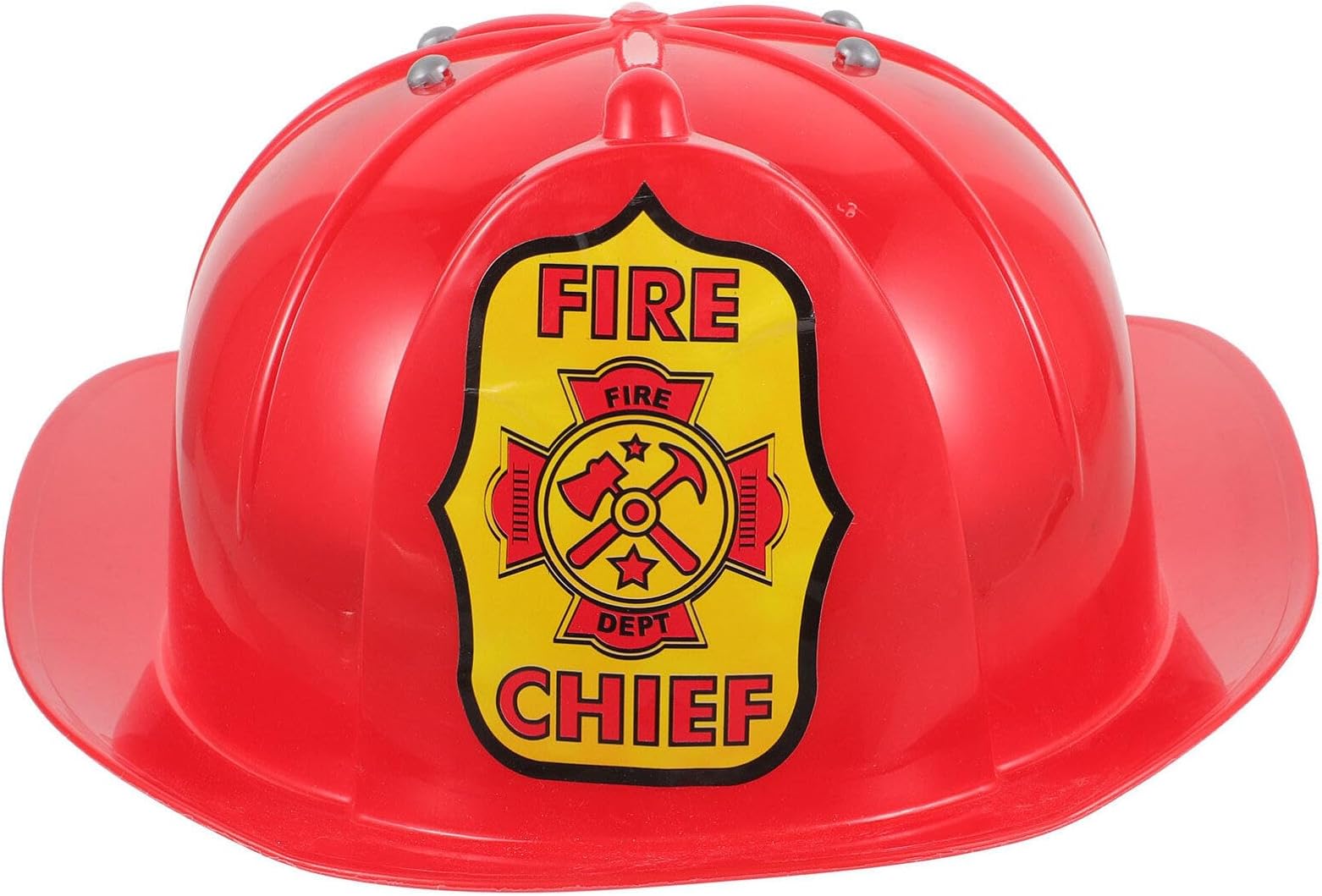 EXCEART Firefighter Hat Plastic Hard Hat Fire Chief Helmet Childrens Fireman Helmet Costume Accessory Dress Up Novelty Hat