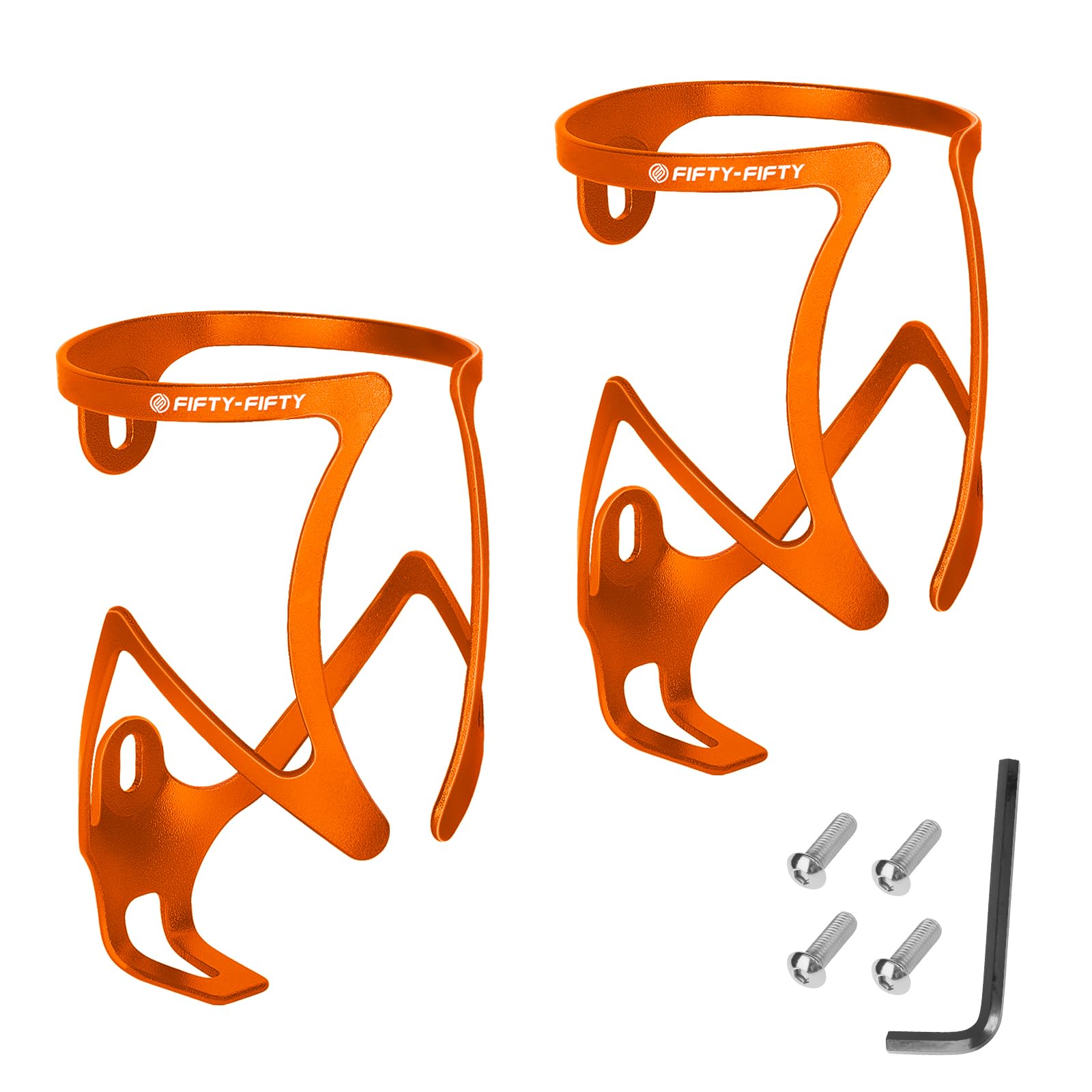 FIFTY-FIFTY 2-Pack Bike Water Bottle Holder, Bicycle Water Bottle Cage