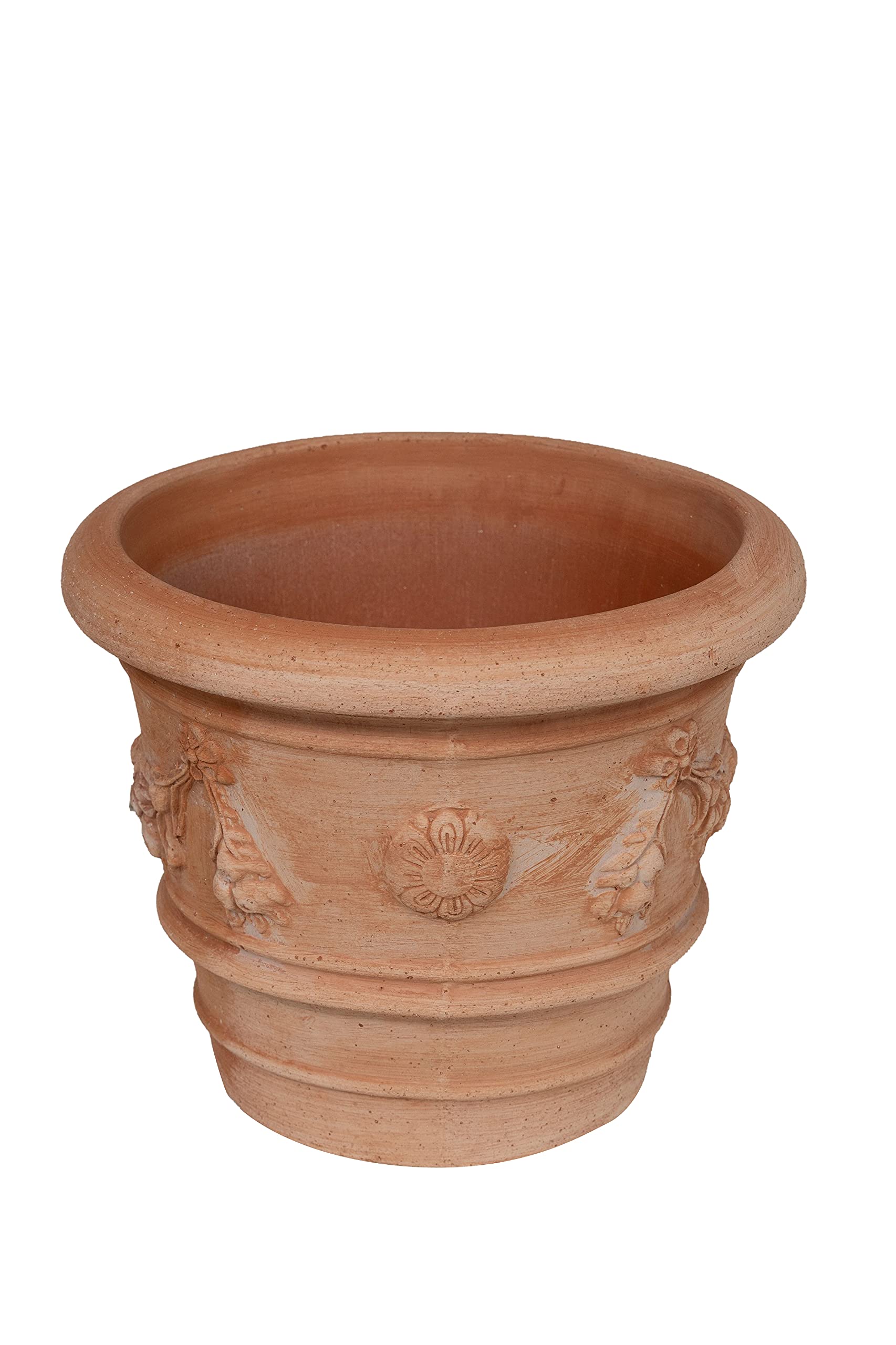 Biscottini Macetas Terracota Grandes 30x30x25 cm | Macetas Exterior | Macetas Barro Grandes Interior y Exterior | Maceta Grande