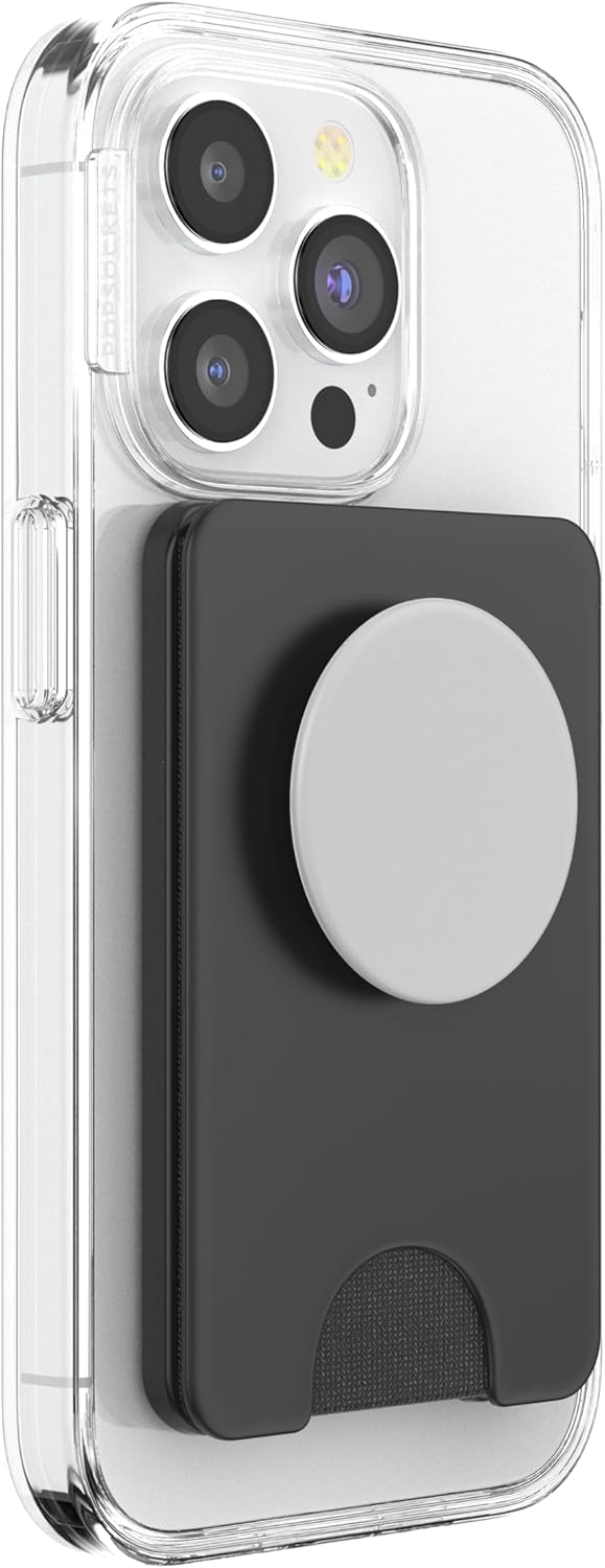 PopSockets Phone Grip with Expanding Kickstand - Light Gray PopSockets PopWallet for MagSafe