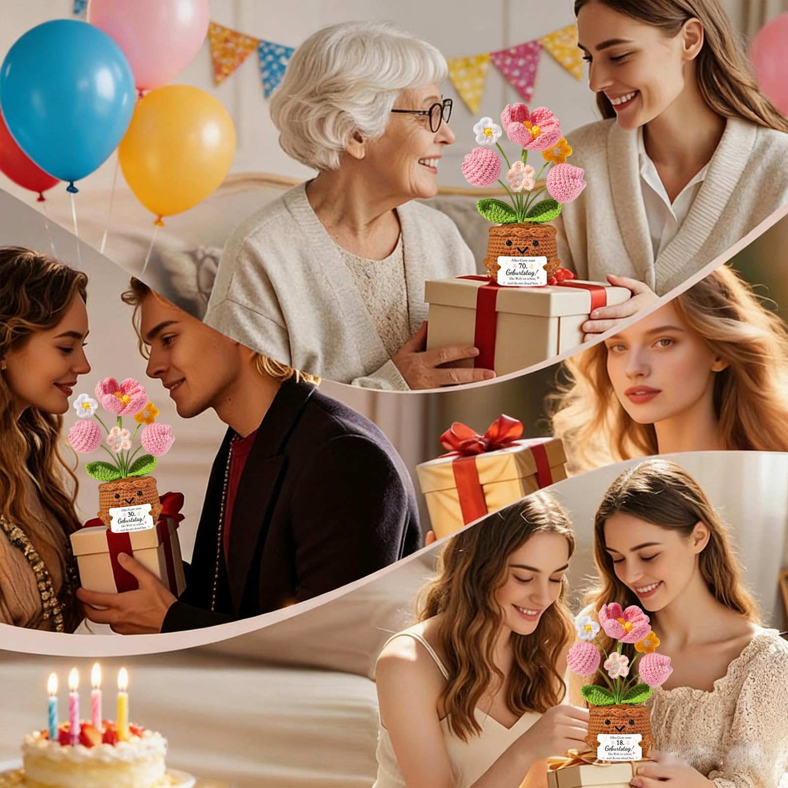 QUANMAITONG 40 Geburtstag Frauen Männer, Glücksbringer Pocket Hug Geschenk 40 Geburtstag Frau Mann, 40 Geburtstagsgeschenk Für Frauen Frau, Ehefrau,Mutter Schwester,Kollegen (40) - 5