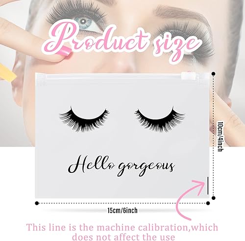 Miniatura 2 de 75 bolsas de embalaje para cuidado posterior de pestañas, bolsa vacía para maquillaje, cosméticos, bolsa impermeable para pestañas, bolsas de viaje,