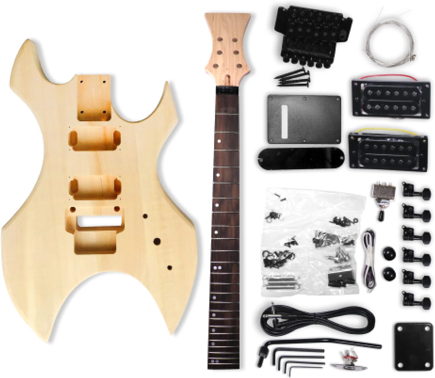 Amazon.com: Kit de guitarra eléctrica DIY W Style Build your Own Guitar Kit  : Instrumentos Musicales