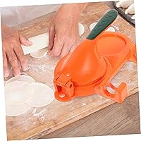 Vista 6 de DOITOOL 1 Unidades de envoltorios manuales para albóndigas, moldes de cocina para masa de tortilla, pasta, pierogi, pelmeni, naranja, 9.4 x 2.8 in