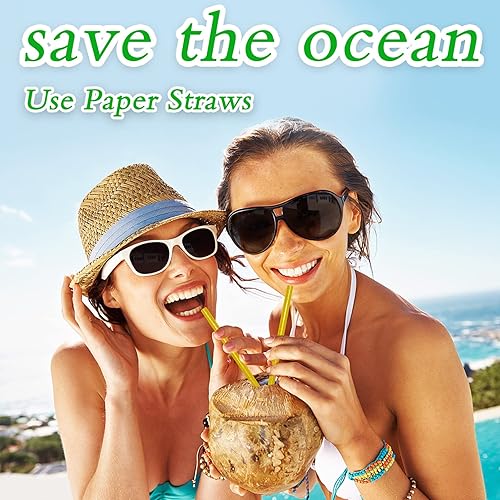 Miniatura 6 de Paquete de 100 pajitas de papel doradas, pajitas doradas biodegradables, pajitas de papel desechables, palitos de pastel, pajitas de papel de