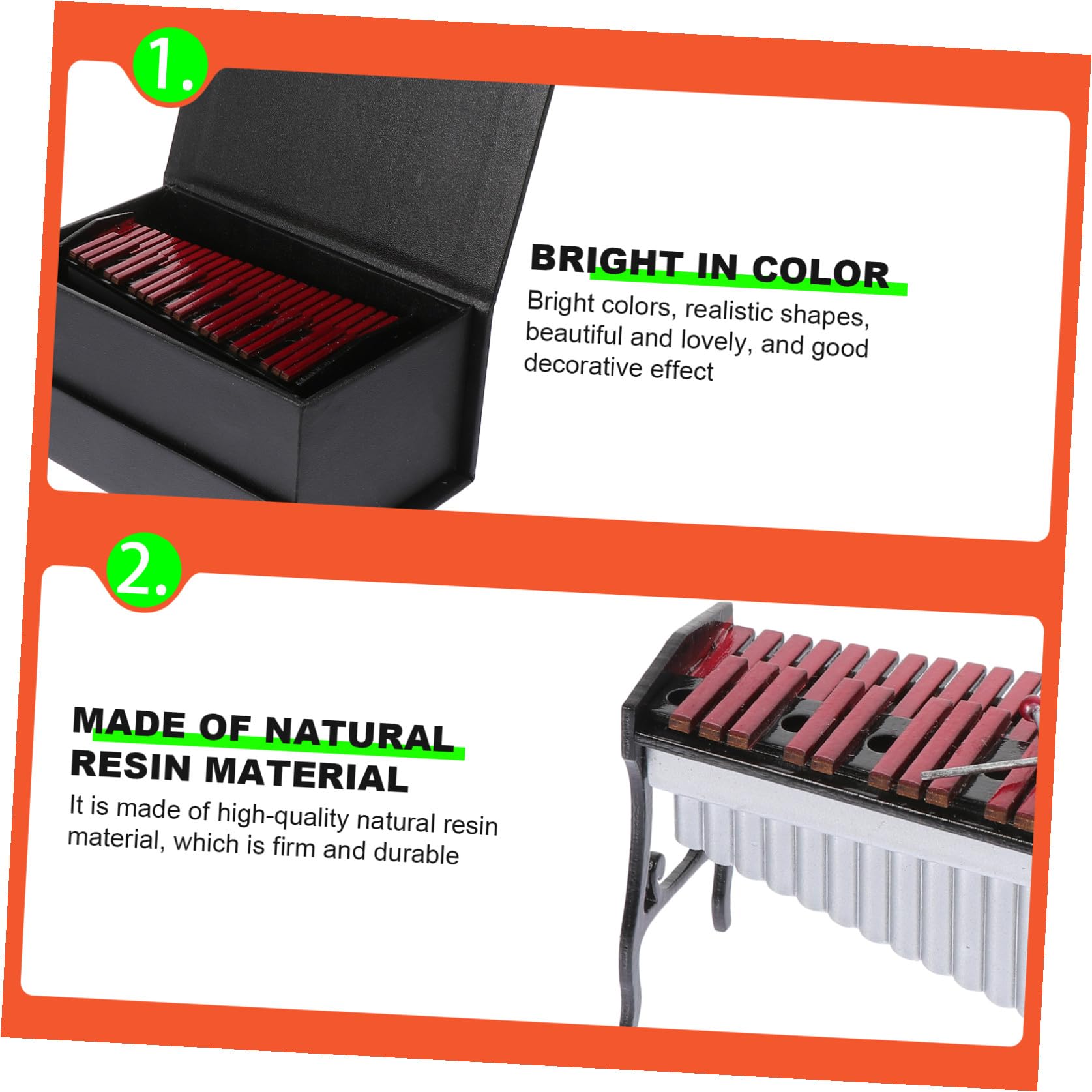 ibasenice Modèle De Marimba Décoratif Mini Xylophone pour La Décoration Intérieure