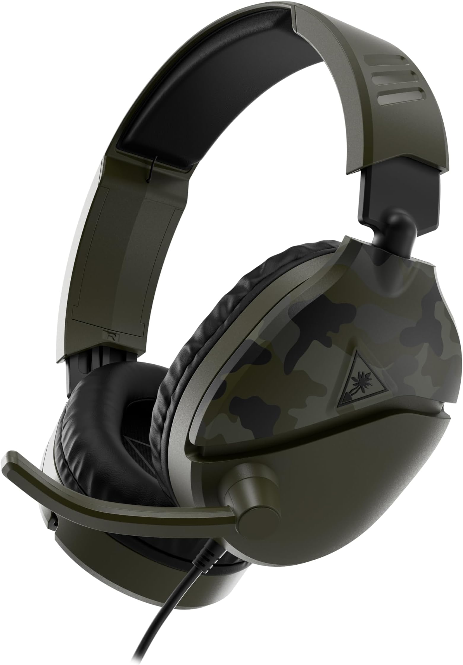 Turtle Beach Recon 70 Multiplatform Gaming Headset for Xbox Series X|S, Xbox One, PS5, PS4, PC & Mobile w/ 3.5mm Wired Connection - Flip-to-Mute Mic, 40mm Speakers, Lightweight Design, Green Camo