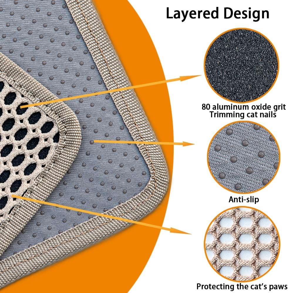 review Cat Nail File with 80 Mesh Aluminum Oxide Grit, Cat Nail File Scratcher Wrapped Around a Cat Scratching Post, Cat Scratch Pad Can Help to Trim Your Cat's Nails and Protect Scratch Post