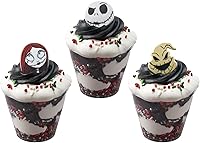 Vista 11 de DecoPac The Nightmare Before Christmas Rings, Cupcake Decorations Featuring Jack, Sally, And Oogie Boogy - 24 Pack