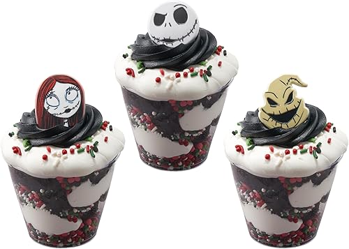Miniatura 11 de DecoPac The Nightmare Before Christmas Rings, Cupcake Decorations Featuring Jack, Sally, And Oogie Boogy - 24 Pack