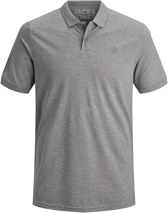 Jack & Jones 12171776 Pack of 3 Men's Polo Shirts Slim Fit Short Sleeve Black White Blue Grey XS S M L XL XXL