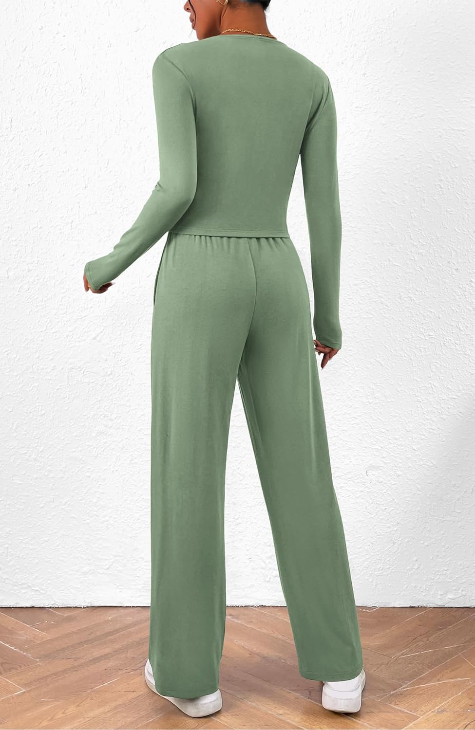 BTFBM Women's Fall Lounge Sets 3 Piece Outfit Tracksuits Casual Long Sleeve Tops High Waisted Sweatpants Set - Image 7