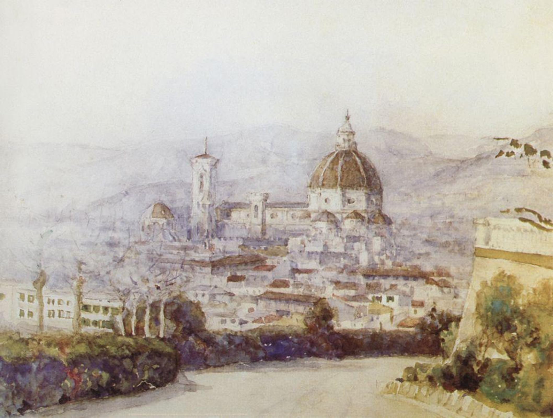 SERENDIPITP Vintage Wall Art Canvas Nordic Poster Canvas Print Picture Florence by Vasily Surikov Wall Art Poster for Home Decor 60x90cm