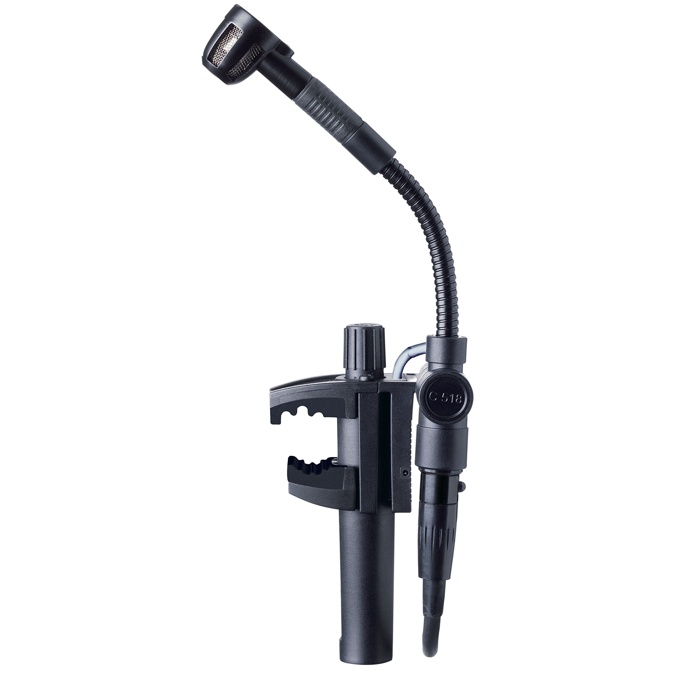AKG Pro Audio C518 ML Professional Miniature Clamp-On Condenser Microphone with Mini XLR to Mini XLR Cable and A400 Adapter Plate