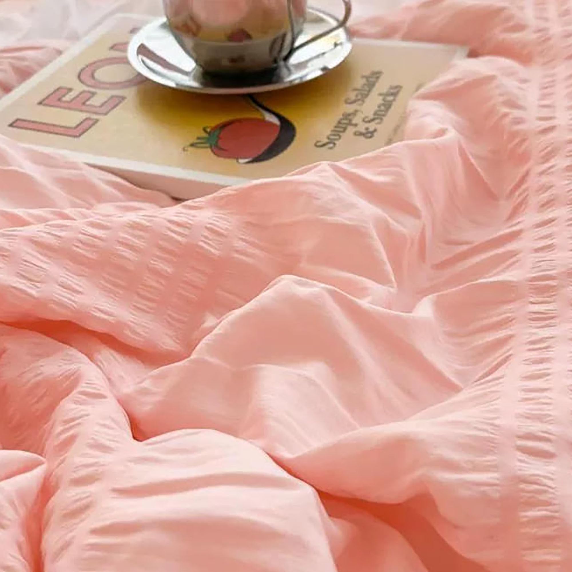 Juego de 3 Piezas Faldón de Cama con Volantes, Funda CE Cama/Sábana CE Suave, Colcha con Volantes Y Color Liso para Dormitorios Y Residencias Estudiantiles