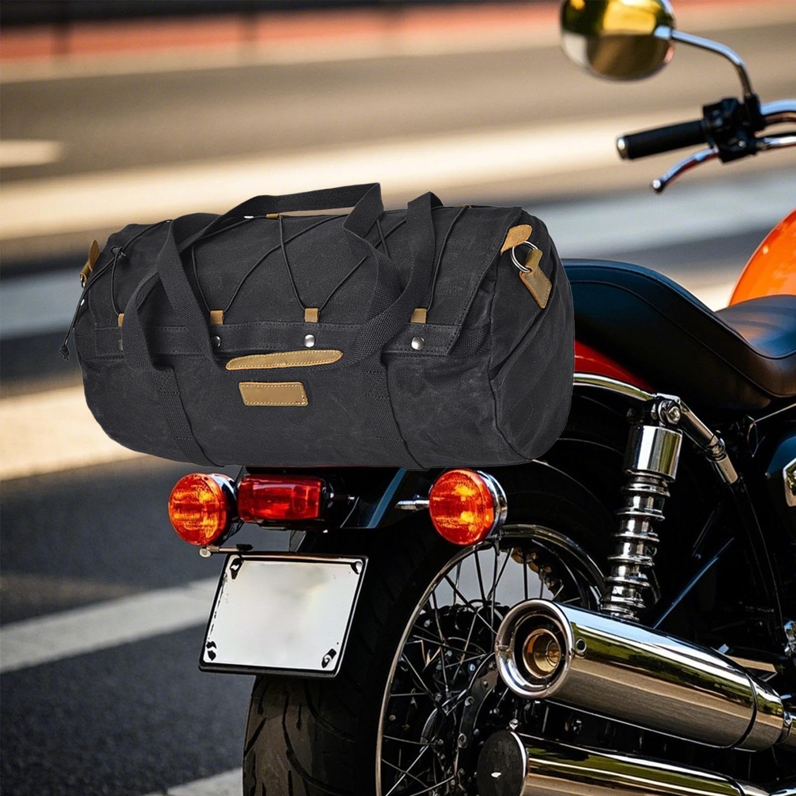 Borsa da viaggio in moto, borsa per bagagli in moto Backpack di stoccaggio | per cicli esterni impermeabili retrò con cerniera e fibbia per vari