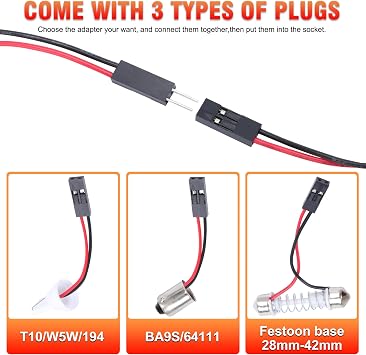 4'lü Paket Süper Beyaz COB 48-SMD LED Panel Tavan Lambası Otomatik Araba İç Mekan Okuma Tavan Tavan Alüminyum Muhafaza İç Mekan Tavan Lambası BA9S Adaptörü, T10 Adaptörü, Festoon Adaptörü (12V)