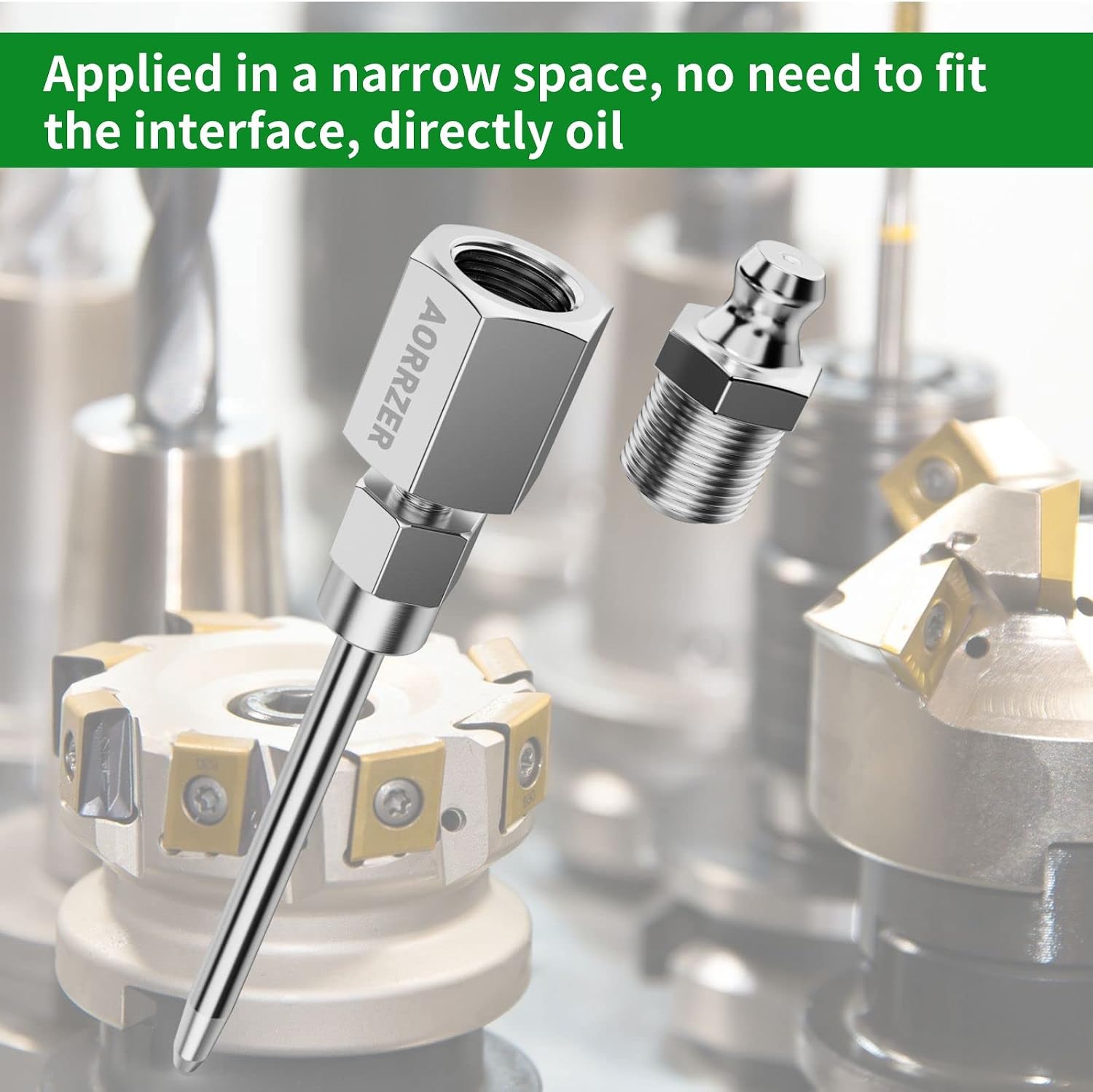 Grease Gun Needle Tip & Grease Gun Coupler Set,Upgrade Narrow Needle Dispenser for Grease Gun, Grease Zerk Fittings Compatible with All Grease Guns 1/8" NPT Threads