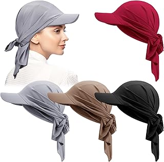 4 Pcs Summer Cancer Headwear for Women UV Protection Chemo Baldness Head Scars Headscarf Outdoor