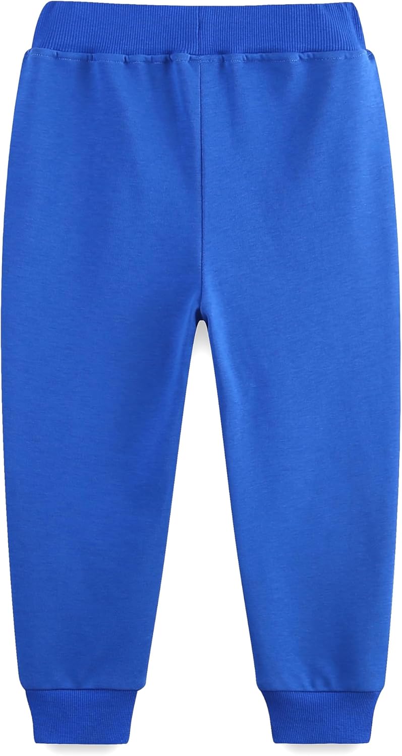AMIYAN Toddler Sweatpants Boys Cotton Pants with Pocket and Decorative Drawstring Joggers Pants for Kids 2-7Y - Image 3