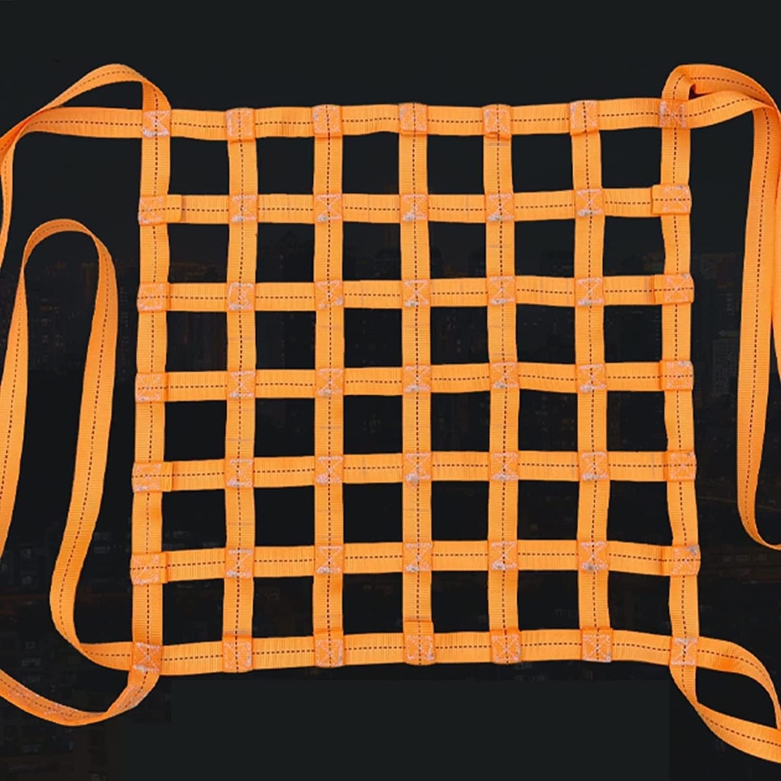 Elastisches Lastennetz – Flaches Nylonnetz, Hängendes Hebe-Gepäcknetz, Reißfest Für Schwere Gegenstände 10cm Maschenweite, Zum Be- Und Entladen Schwerer Lasten(1.5 X 1.5M/Mesh 10cm/Load 500kg)