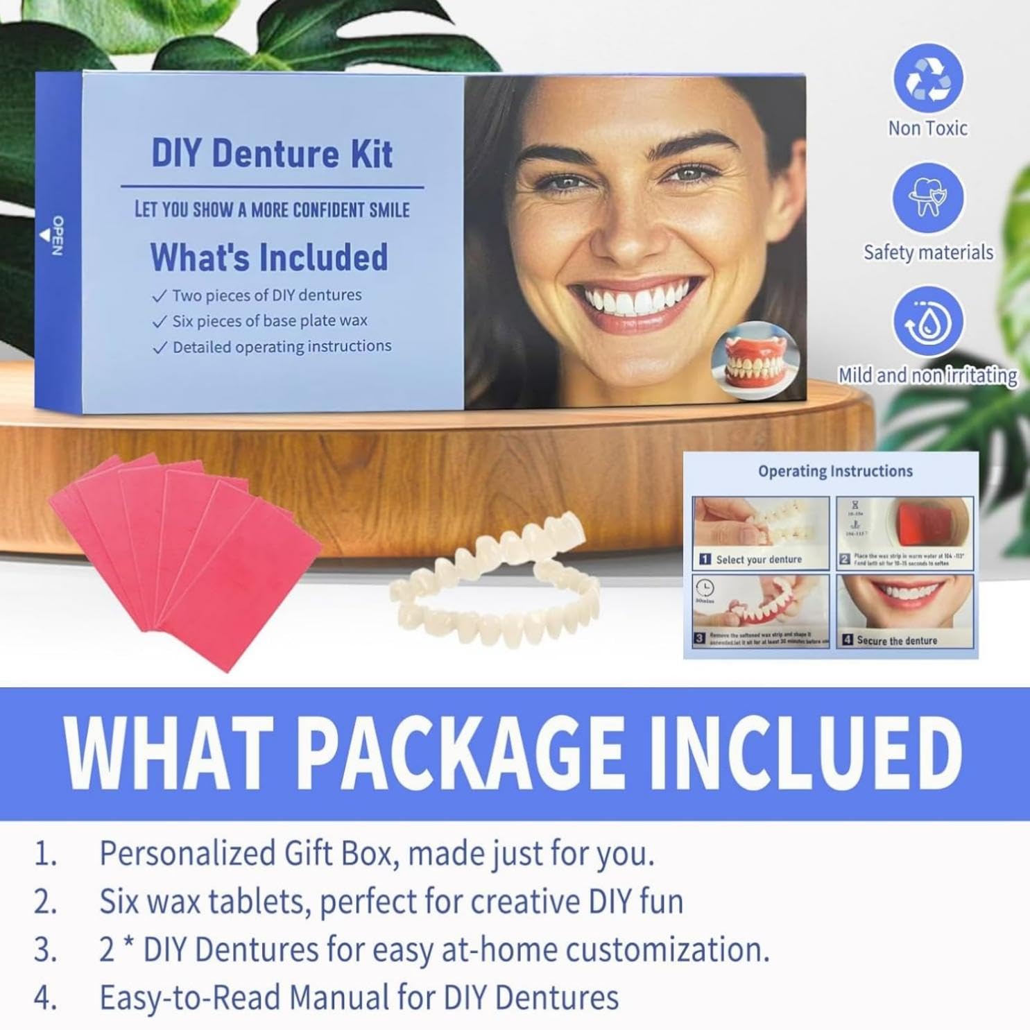 Kit de dentier à faire soi-même – Faux dents supérieures et inférieures