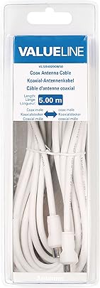 Valueline VLSB40200W50 Cavo Antenna Coassiale Maschio Maschio Bianco Valueline VLSB40200W50 Cavo Antenna Coassiale Maschio Maschio Bianco
