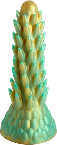 CREATURE COCKS Consolador de silicona para reptiles puntiagudos para hombres, mujeres y parejas. Firme y flexible, base de succión fuerte,