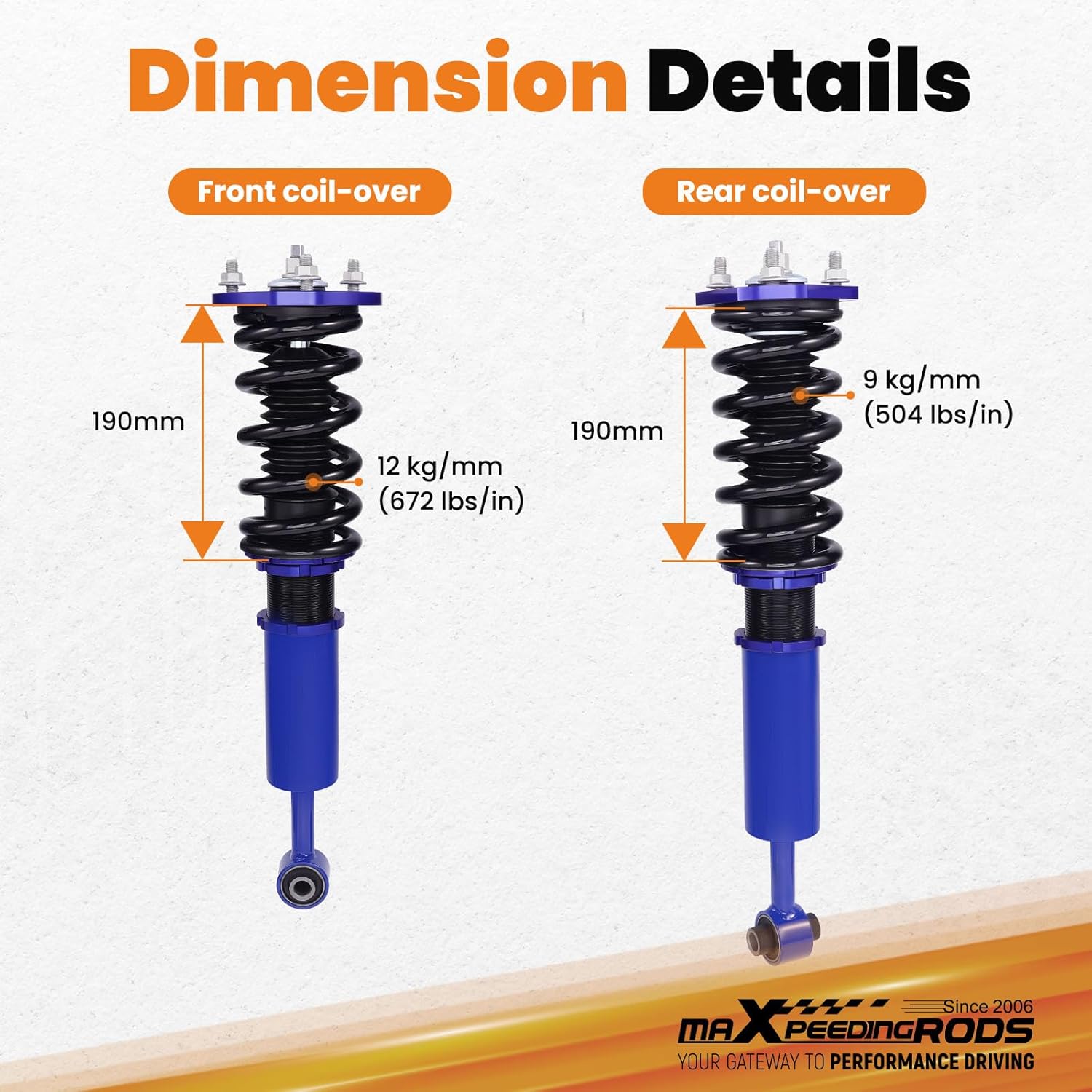 maXpeedingrods Coilovers for Lexus IS250/IS350 RWD 2006-2013, for Lexus IS F RWD 2008-2014, Height Adjustable Coilovers Suspension Kit Struts, Preset Damping Lowering Kit Blue