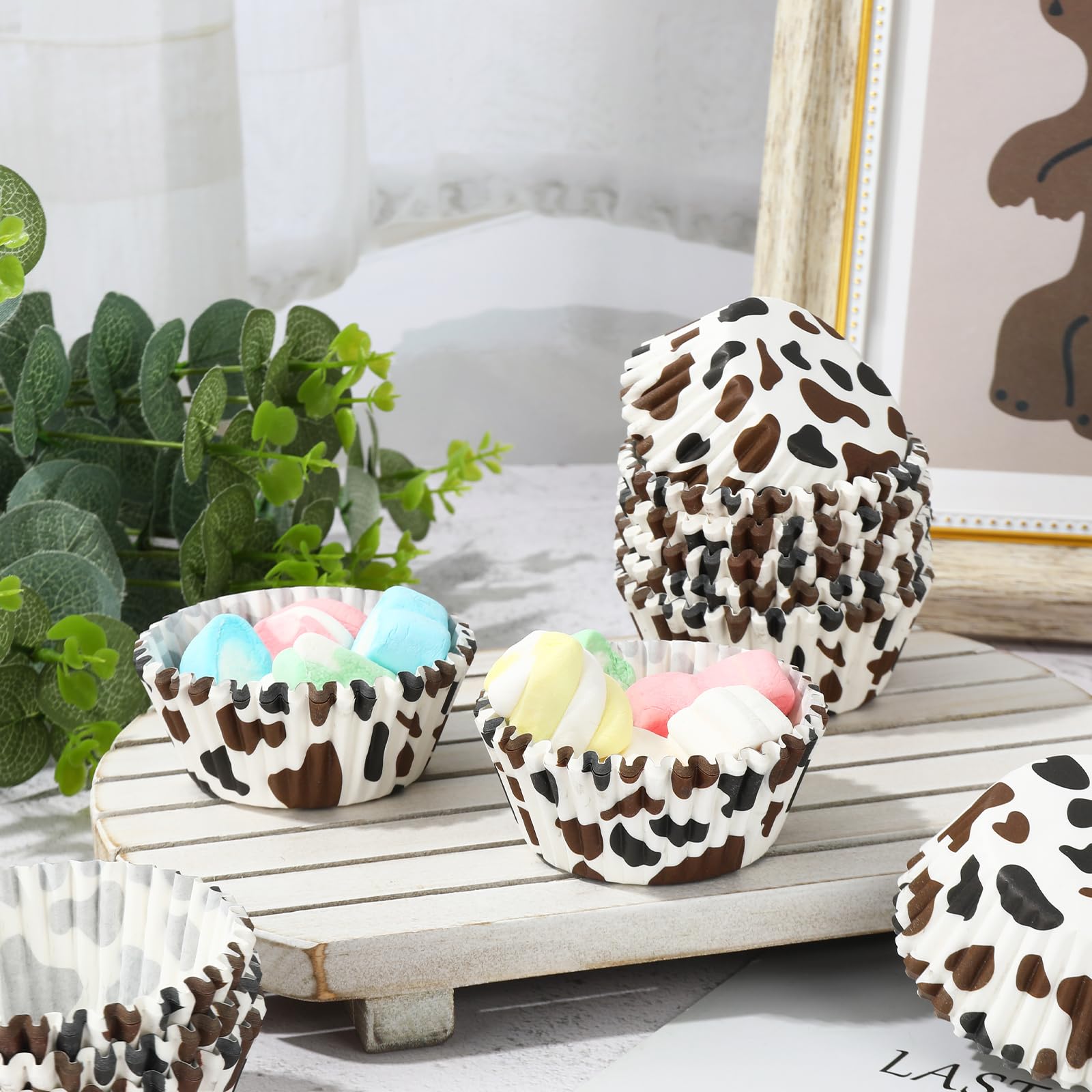 Whaline Western Cowboy Cupcake Liner – 300 Stück, 5,1 X 3,1 Cm, Papier, Für Wild-West-Partys Und Geburtstage