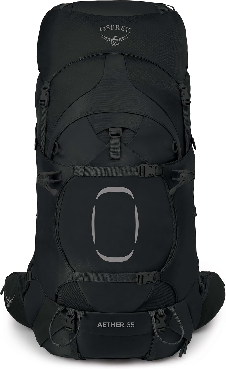 Osprey Aether 65L Men's Backpacking Backpack, Black, S/M, Extended Fit