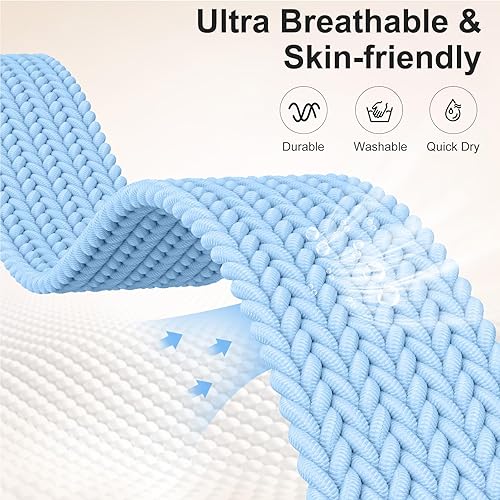 Vista 36 de Maledan Banda elástica trenzada compatible con Fitbit Sense/Versa 3/4 y Sense 2, correa elástica suave para reloj inteligente, accesorio
