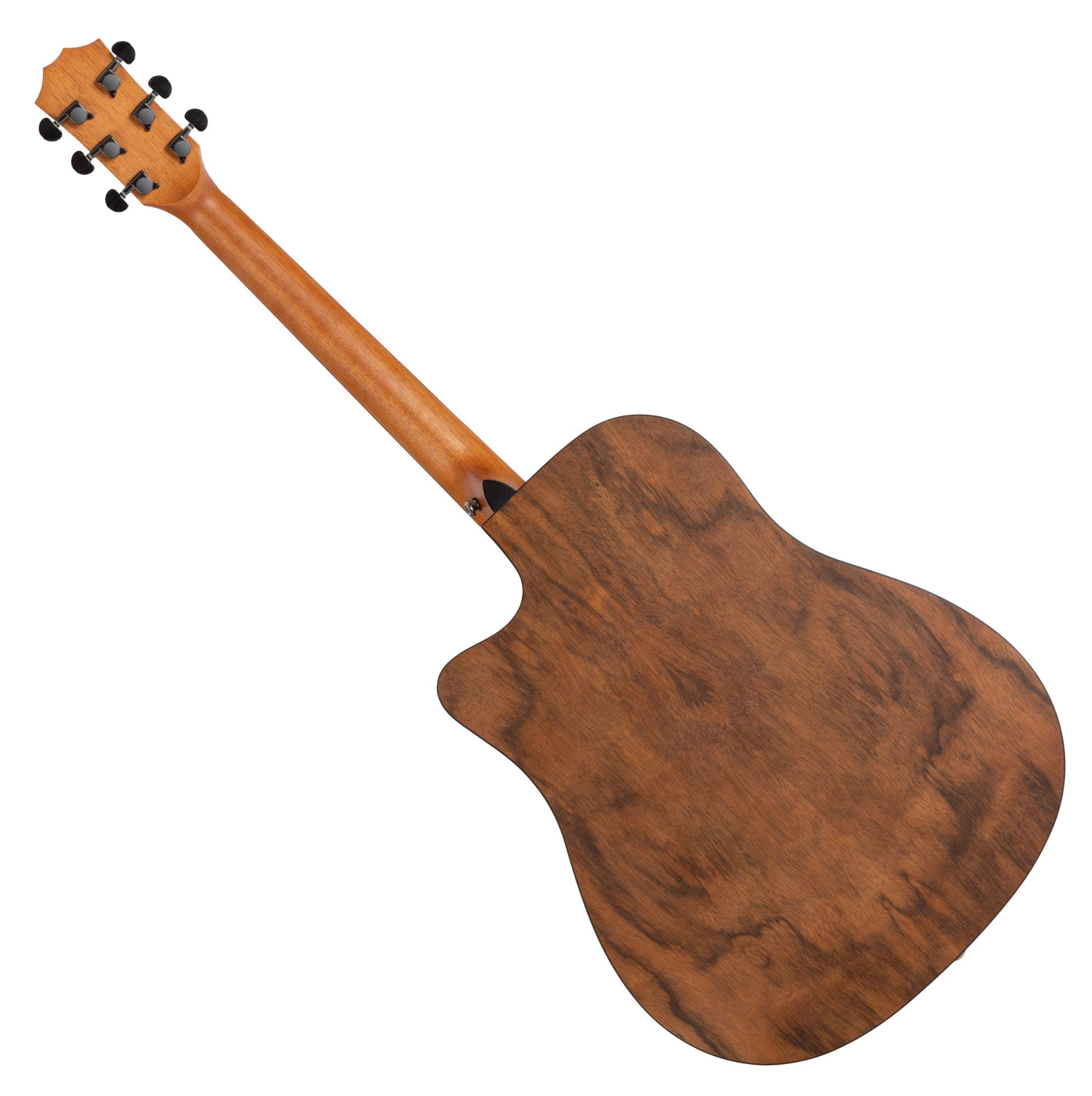 Rocktile WSD-100C NT Set de Inicio Guitarra Western, Tapa: Picea, X-bracing | Forma del cuerpo: Dreadnought de hombros cuadrados con cutaway, Fondo y aros: Caoba, Mástil: Okoume, Puente: Nogal, 5 cm