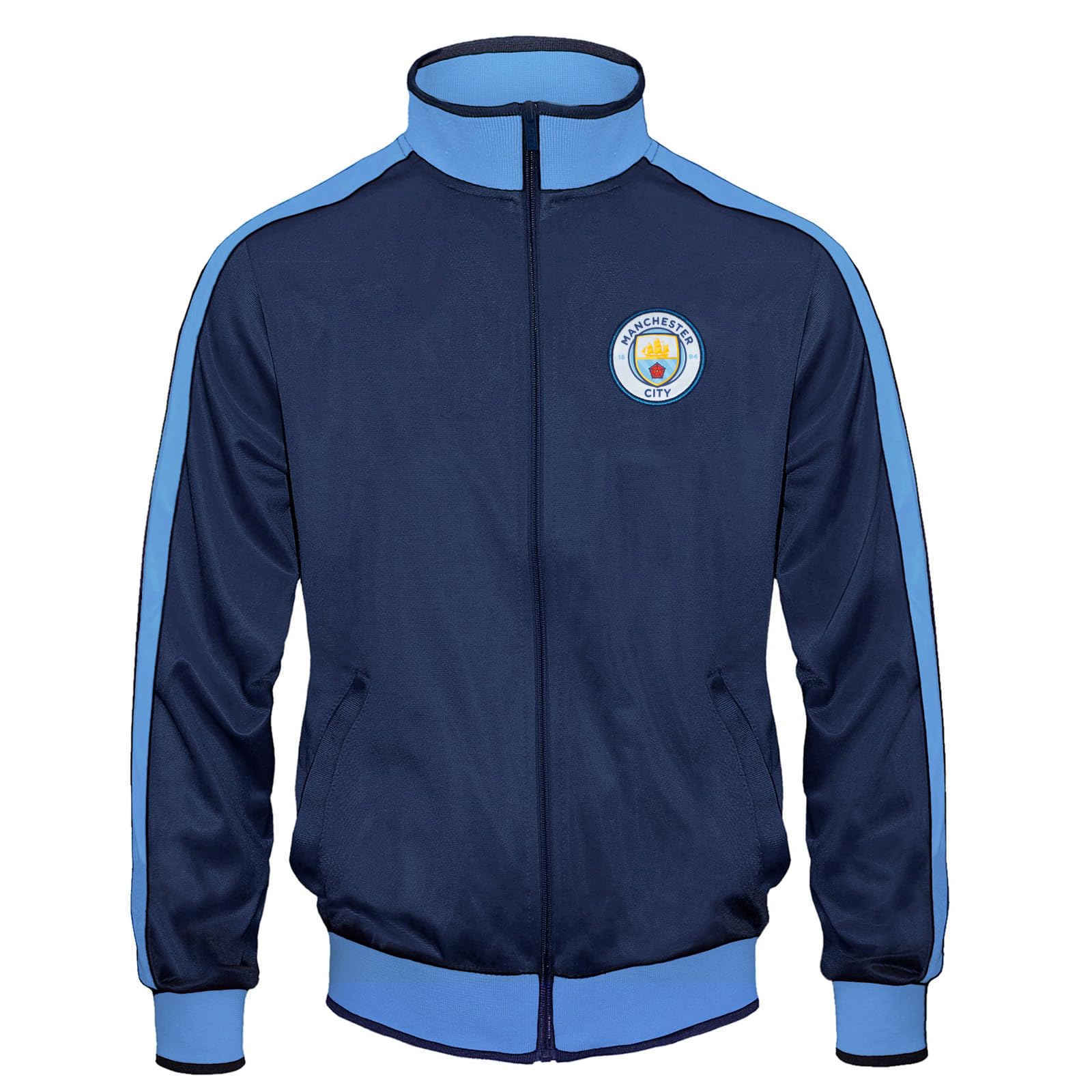 Manchester City FC Kids Retro Track Top Jacket Navy Polyester - 12-13 Years