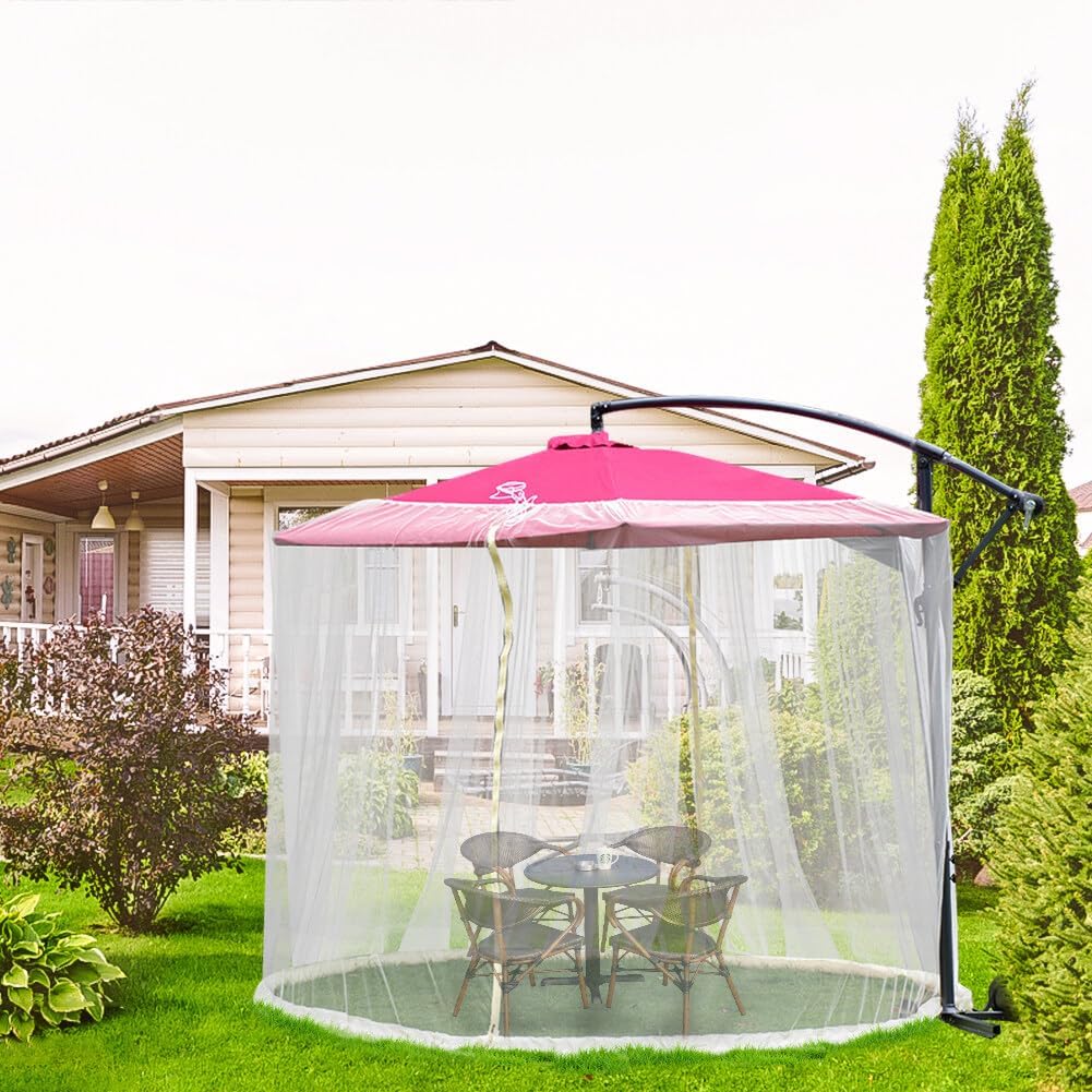 Zanzariera da giardino con ingresso a rete, tavolo Sn per gazebo e terrazza all'aperto ct Protect ideale per pranzi all'aperto e relax