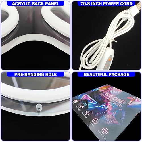 Miniatura 7 de Letreros de neón de béisbol, letreros de luces de neón para pared, letreros LED regulables para dormitorio, habitación de niños, deporte, club, bar,