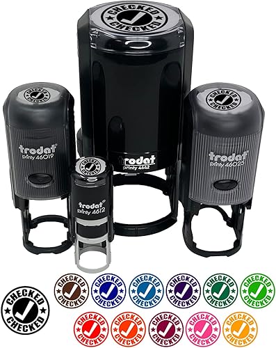 Sello de goma autoentintado para la escuela de profesores, sello de tinta para sellar planificadores de manualidades, tamaño pequeño de 34 pulgadas,