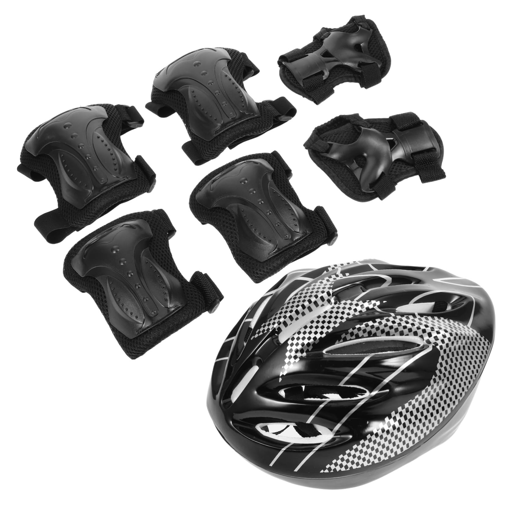 Toddmomy 2ensembles Set De Adulte Pour Roller Skating Équipement De Sécurité Complet Avec Casque Coudières Genouillères Et Pour Trottinette Et Skateboard Design Élégant Et
