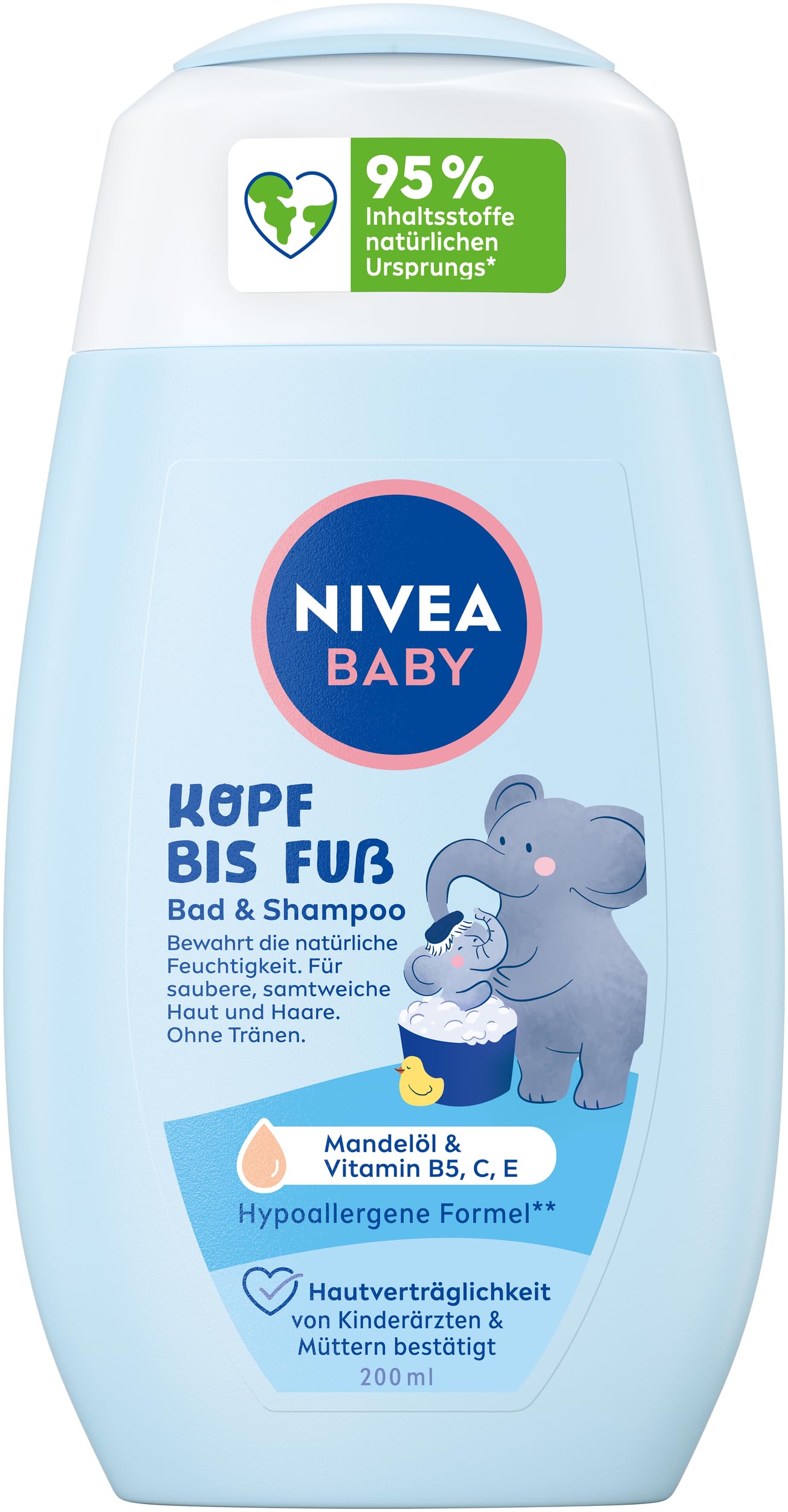 NIVEA Baby Head to Foot Bath & Shampoo 200 ml