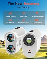 Vista 2 de Golf Rangefinder with Slope - 1200 Yard Laser Range Finder for Golfing & Hunting, High-Precision Flag Locking Vibration, 7X Magnification, USB-C