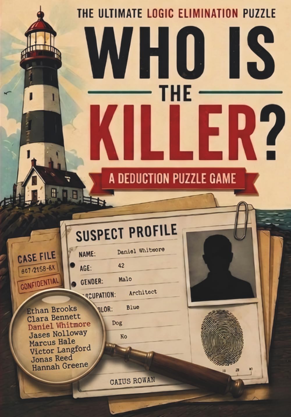 Who’s the Killer?: A Mystery Logic Puzzle Book of Clues, Suspects, and Deduction for Adults - Can You Find the Killer Among 10,000 Suspects? Case One: ... in the Lighthouse (The Constable’s Ledger)