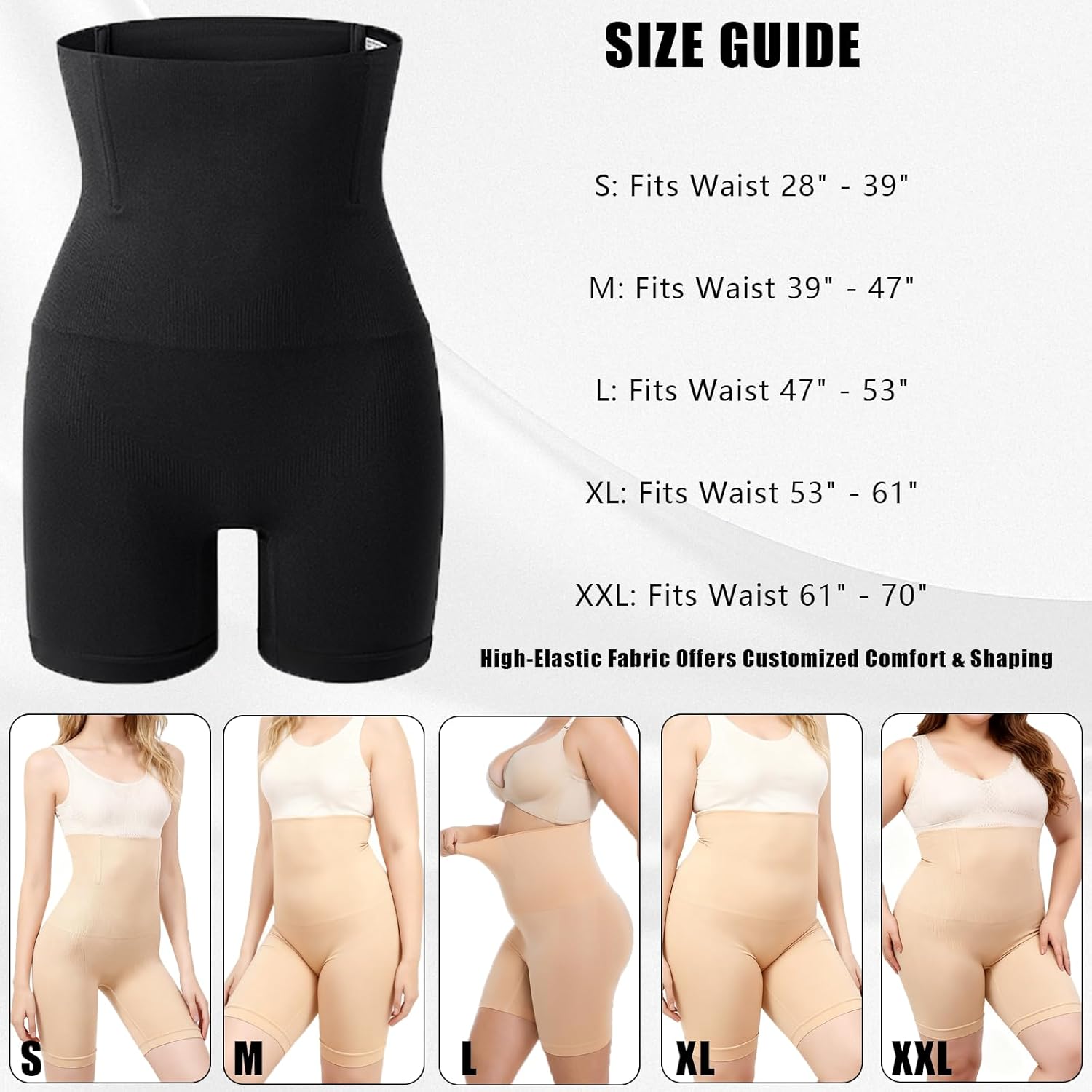 Ahigh Shapewear for Women - High Waisted Butt Lifting Shapewear, Faja Body Shaper,Tummy Control Shorts,Underwear for Womenar - Image 7